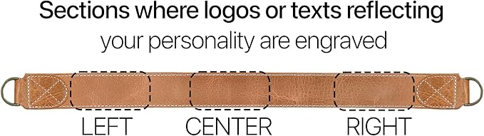 MegaGear Personalized Genuine Leather Camera Strap Custom Engraved DSLR & SLR Shoulder/Neck Strap