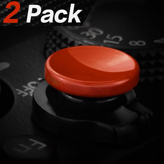 Soft Shutter Release Button (2 Pack/Red) High-end Concave Camera Shutter Button