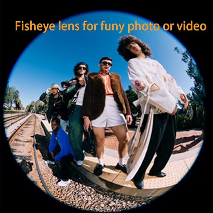 Fisheye Lens iPhone Phone Camera Lens Kit Wide Angle Macro for iPhone 14 13 12 11 X XS Xr Se 8 pro max Mini Samsung Most Phones with Clip PU Bag (Silver) … …