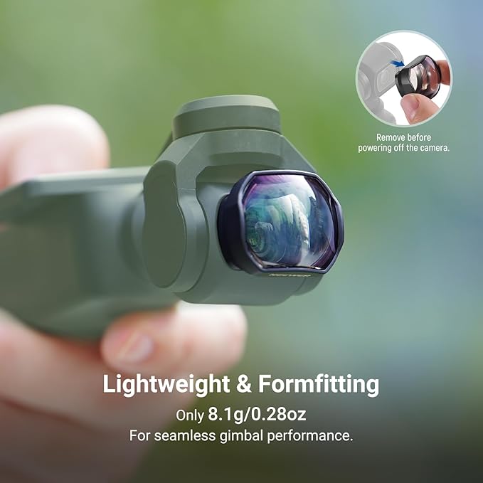 NEEWER 2X Teleconverter Compatible with DJI Osmo Pocket 3 Only, 4 Elements 3 Groups Multicoated HD Optical Glass Magnetic Lens Attachment, Gimbal Action Camera Accessories, LS-84