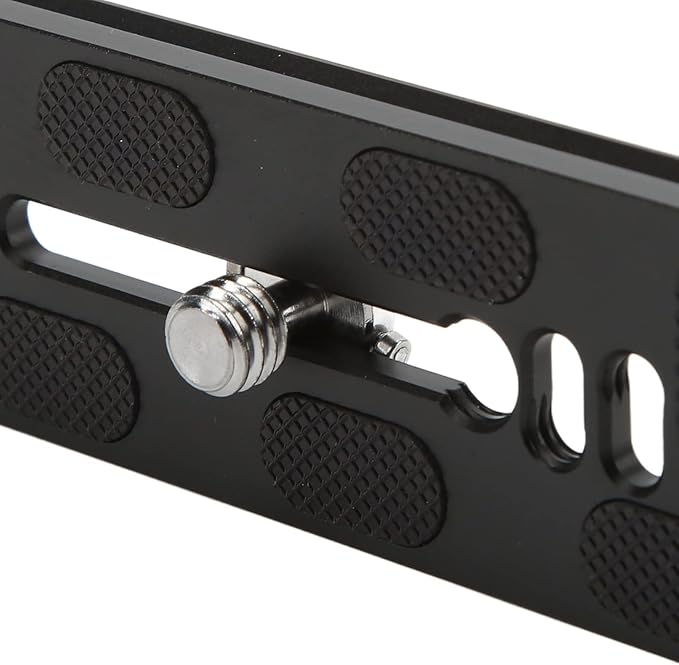 120mm Quick Release Plate with 3/8 Inch Screw and D Ring for Arca Swiss Standard Camera Tripod Ball Head, CNC Machined Aluminum Alloy with Non - Slip Rubber Pads