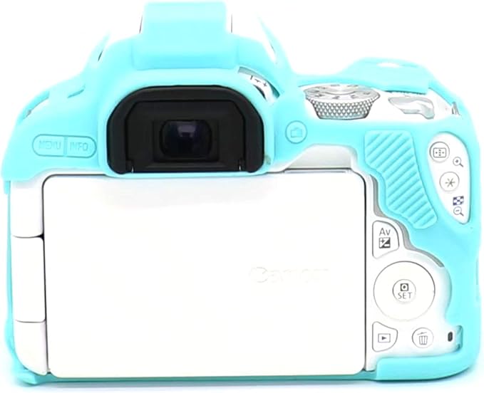 Professional Secure Silicone Camera Cover Housing Rubber Protective Body Skin Bag for Canon EOS 200D Rebel SL2 DSLR Camera and Canon EOS Rebel SL3 200D II DSLR Camera Case (Blue)