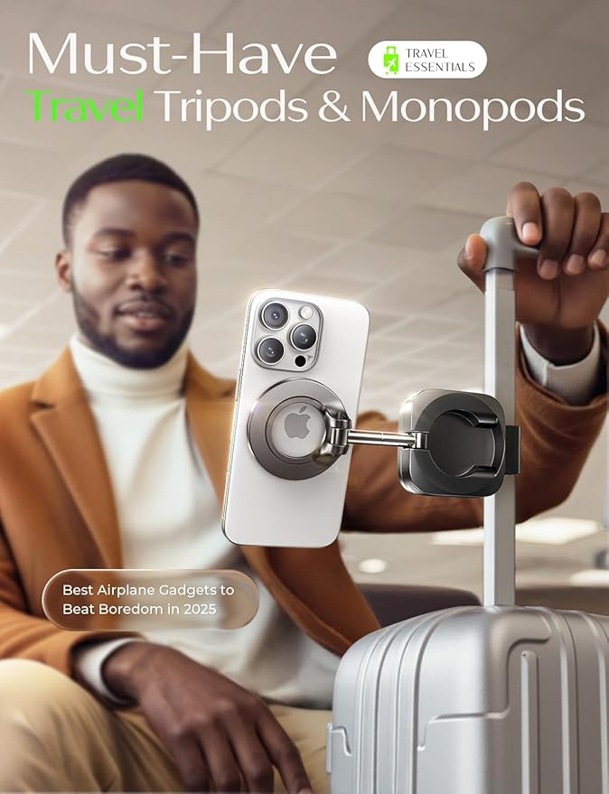 LISEN Airplane Travel Essentials for Women Men Phone Holder for Desk MagSafe Phone Travel Size Accessories Airplane Gadgets Men Long Flight Cruise Must Haves Spring Break Essentials 2026 Easter Gifts