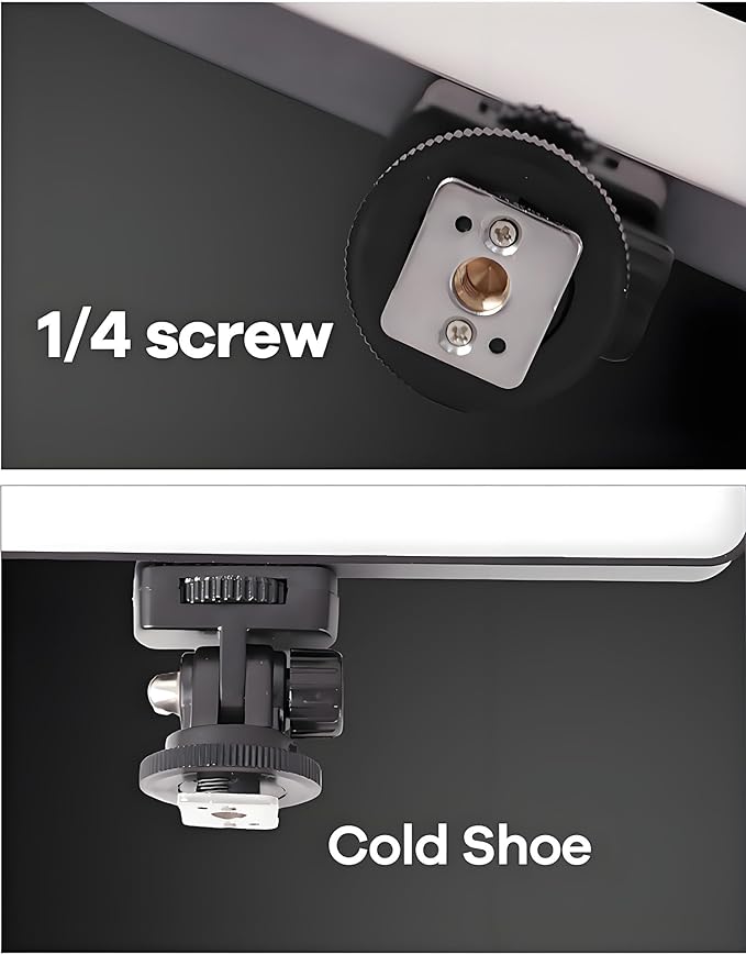 LED Video Light Panel, Dimmable DSLR Camera Light for Pictures Photo Video Recording with 4000mAh Rechargeable Battery, Cold Shoe, 240pcs Lamp Beads, CRI>95 2700K-6500K for Photography Live Streaming