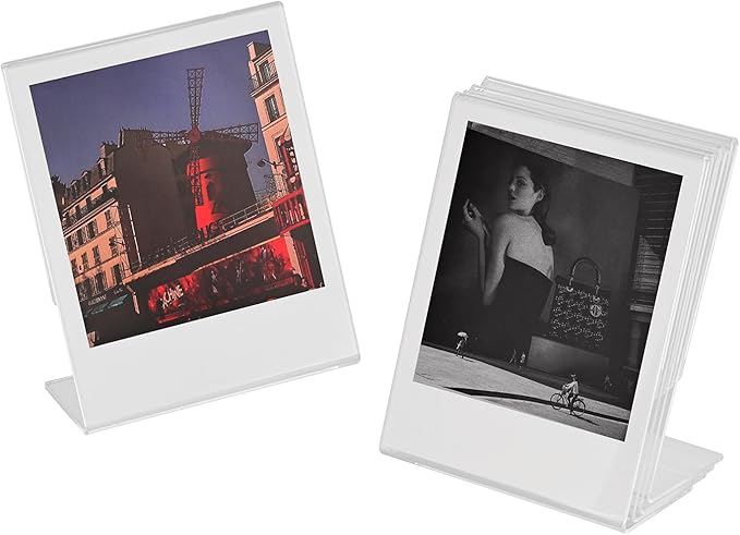 iFreak Polaroid Photo Frame for Polaroid Now i-Type/600/SX-70/OneStep+/Instax Wide 300/200/210 3.5 x 4.25 inch Films,L-Shape Memory Display Frame. (6 Pack, 3.5X4.25)