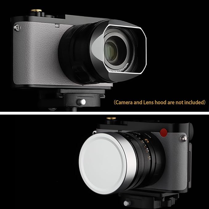 Haoge Metal Front Lens Cap Cover for Leica Q3 43 Q3 Q2 Q Type 116 q Type116 Digital Camera Accessories Silver