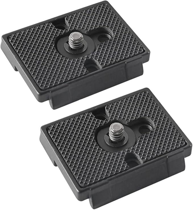 2 Pack Quick Release Plate with 1/4"-20 Screw for Bogen 3157N Manfrotto 200PL-14 RC2 Camera Tripod(BHQ2 128RC/128RCNAT、141RC/141RCNAT、222/234RC、323、390/390B/390RC、352RC/308RC、460MG、486RC2