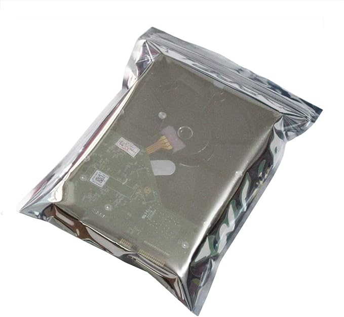 Antistatic Bags ESD Shielding Bag with Anti-Static Labels for Hard Drive SSD HDD Motherboard Video Card RAM Electronic Devices (100pc ziplock 4 * 6 in)