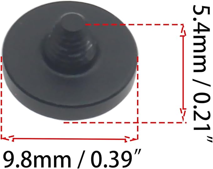 OZXNO 2 Pack Camera Shutter Button Solid Copper Shutter Release Button with Rubber Ring for Camera Black