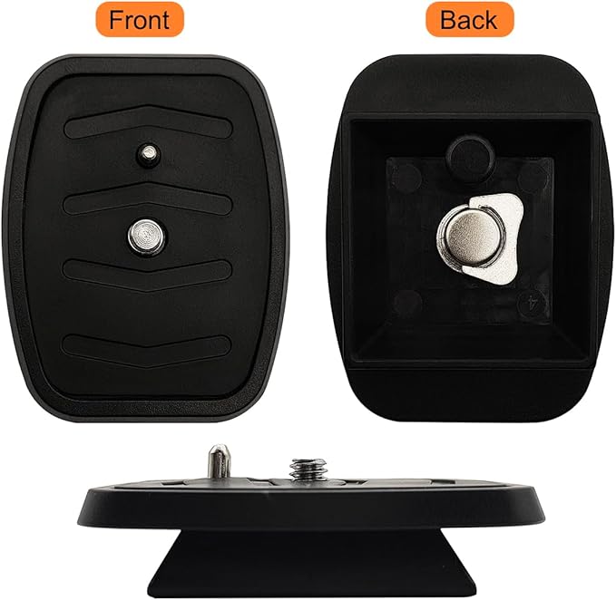 44mm Quick Release Plate, Universal QB-4W Tripod Mount Adapter Replacement for Select Tripods with 44mmx44mm Mounting Slot - Camera Mounting Base Plate