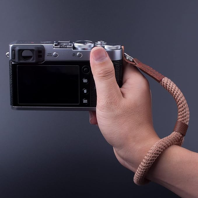 Camera Wrist Strap,Hand Strap Lanyard for DSLR SLR Mirrorless Camera Rope Adjustable Safety Strap(Coffee)