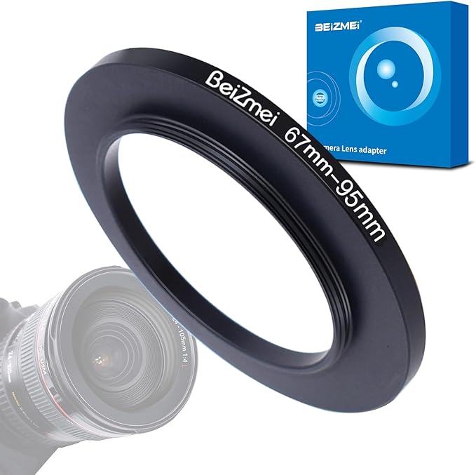 67mm to 95mm Camera Filters Ring,Filters Ring Compatiable All Brands Ø67mm Lens to Ø95mm UV ND CPL Camera Accessory.Made of CNC