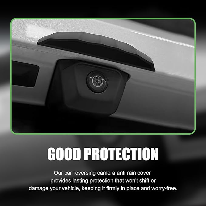 Bawkars Car Rear View Camera Anti-Rain Cover, Silicone Reversing Camera Protective Cover with Wider Design, Non-Destructive Installation Protection Modification Accessory, Universal for Most Cars