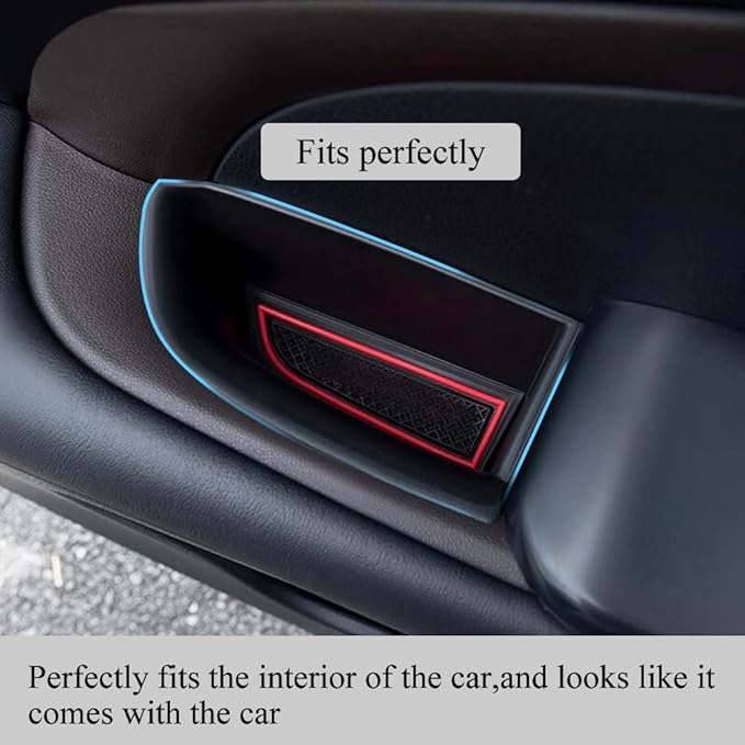 Vesul Front Row Door Oragnizer Compatible with Toyota Highlander 2014 2015 2016 2017 2018 2019 Armrest Phone Container Door Handle Pocket ABS Grab Tray Insert Glove Pallet