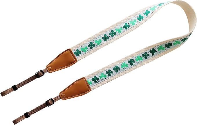 Original Design Personalized Adjustable Camera Strap Celtic Style Lucky Clover, Fit for Canon Nikon Sony Olympus Interchangeable Lens Digital Camera/DSLR etc.