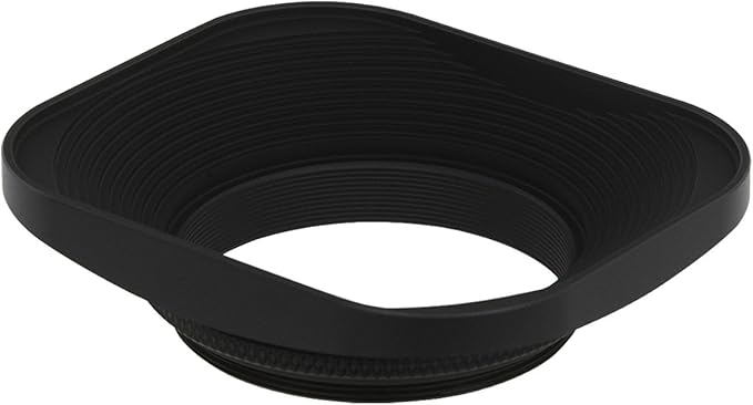 Haoge LH-LC43B 43mm Square Metal Screw-in Lens Hood with Cap for Voigtlander Nokton Classic 35mm f1.4 40mm f/1.4 MC SC VM, Carl Zeiss Biogon T ZM 35mm f2.8 35mm f2, Leica X Typ 113 Lens Black