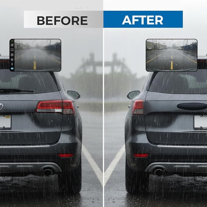 Rear View Backup Camera Cover, Car Rear View Camera Anti-Rain Cover, Silicone Anti-rain Reversing Cameras Protection, Backup Camera Rain Shield for All Kinds of Cars (Black)