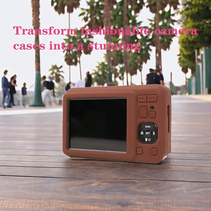 AEXUTDA Case Compatible for Kodak FZ55 Camera, Lightweight FZ55 Body Skin, Soft Silicone Scratch Resistant Ultra-Thin Protective case FZ55,Coffee Color