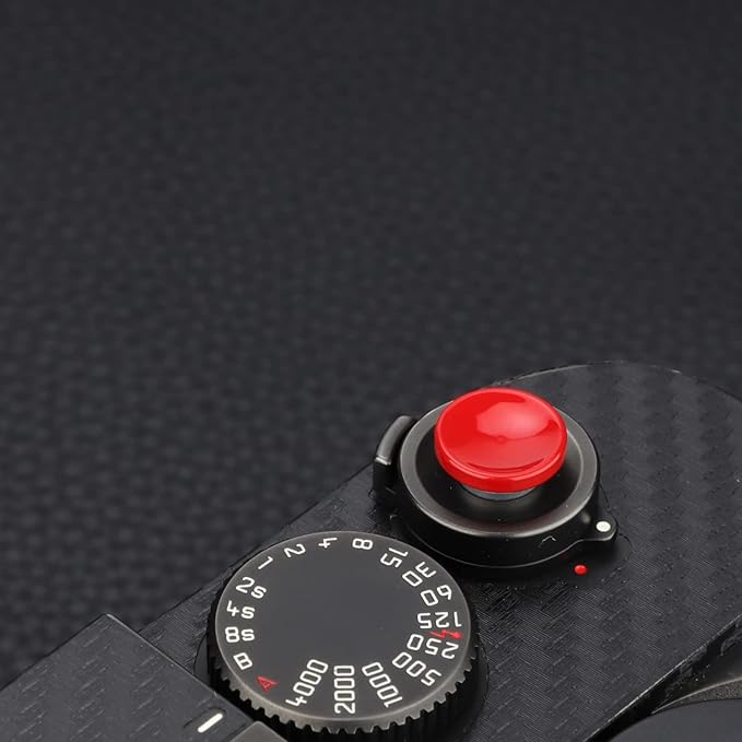 Camera Metal Shutter Release Button for Fujifilm X-E1 X-E2 X-E2S X-E3 X-T2 X-T3 X-T10 X-T20 X-Pro1 X-Pro2 X100 X100T X100S X100F and M8 M9 M10 M-240 M-P M9-P Concave Surface Red