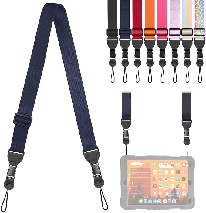 Adjustable Shoulder Strap, Comfortable Camera Strap, Neck Lanyard for iPad Tablet Case, Camera, Binocular, Luggage Bag (Royal Blue Shoulder Strap)