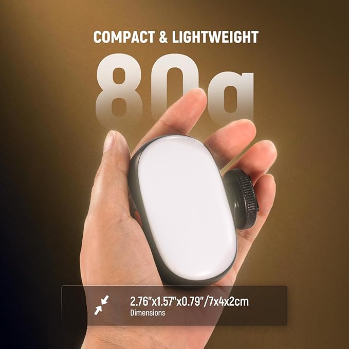NEEWER Basics Portable Selfie Light, 3W Clip on Phone Small LED Cold Shoe Camera Lighting, 600mAh CRI95 3 Color Modes Dimmable for iPhone iPad Laptop Webcam Zoom Video Conference Recording Vlog, N9