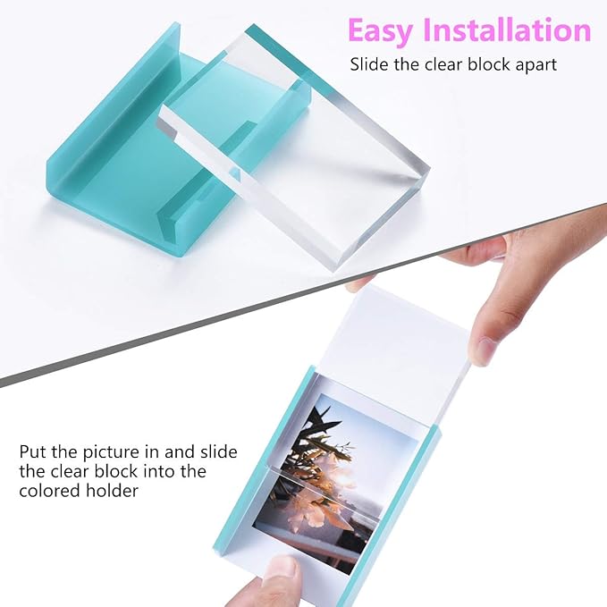 Instax Mini Film Picture Frames, 2x3 Fujifilm Polaroid Picture Frame, Mini Instax Acrylic Photo Frame, Wallet Size Instant Picture Frames, Desktop Small Photo Frame, Polaroid Photo Display Holder
