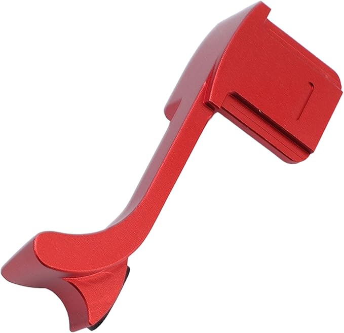 Dpofirs Aluminum Alloy Thumb Up Grip for Q2, CNC Machined Hot Shoe Hand Grip for Better Balance & OneHanded Operation (Red)