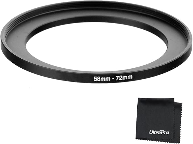 UltraPro Step-Up Adapter Ring 58mm Lens to 72mm Filter Size