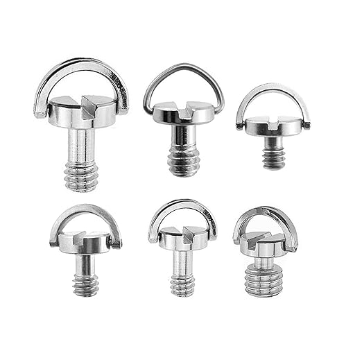 1/4 3/8 Camera Screw for Quick Release Plate 1/4 3/8 Inch D-Ring Screw Tripod Ballhead Mount Adapter Photography Accessories(S12 1PC)
