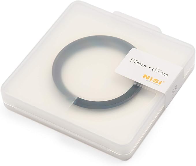 NiSi 58-67mm Pro Step-Up Ring - Threaded Stepping Adapter, 58mm Male Lens Attachment 67mm Female Filter and Accessory Thread - Anodized Aluminum, Matte Black Finish