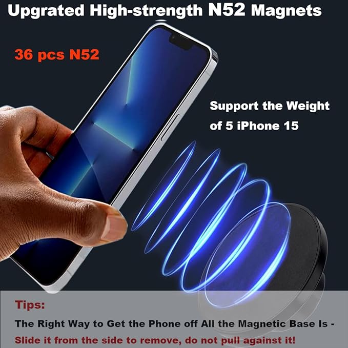 Magnetic Phone Tripod Mount Adapter for Magsafe with 1/4"-20 Hole [Metal Foot], Compatible with iPhone 16 15 14 13 12 All Phones