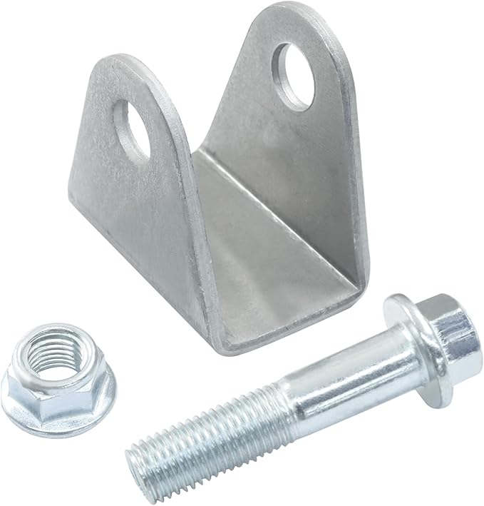 4 Pack Universal Shock Mount Kit, Silver Steel ATV Dirt Bike Shock Mounting Brackets with Hardware, U Shape Suspension Bracket for Go-Karts Motorcycles