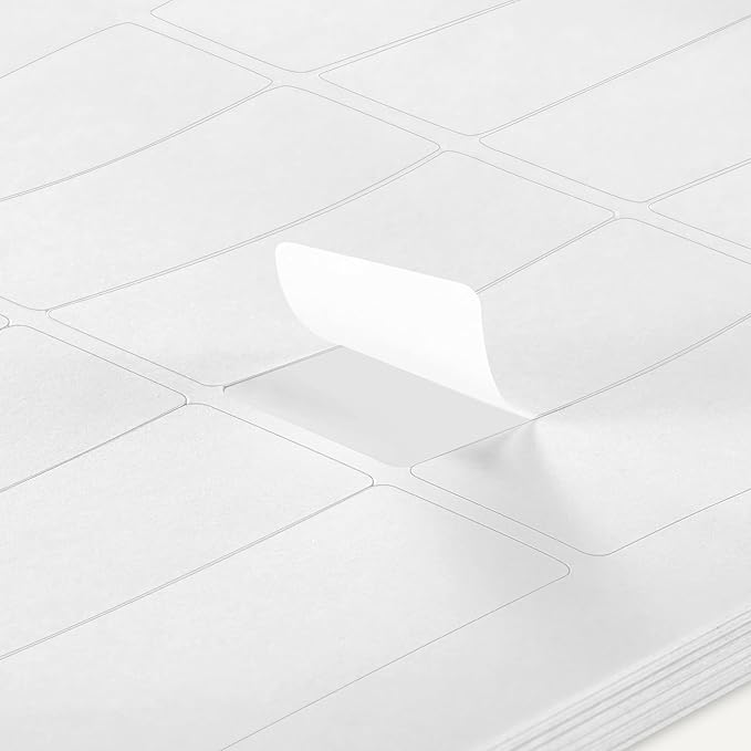 Amazon Basics Printable Address Labels, White, 1" x 2-5/8", 3000 Blank Mailing Labels