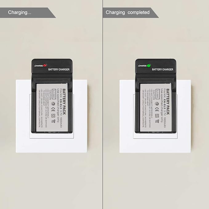 EN-EL5 Battery Charger for Nikon CoolPix 3700, 4200, 5200, 5900, 7900, P3, P4, P80, P90, P100, P500, P510, P520, P530, P5000, P5100, P6000, S10