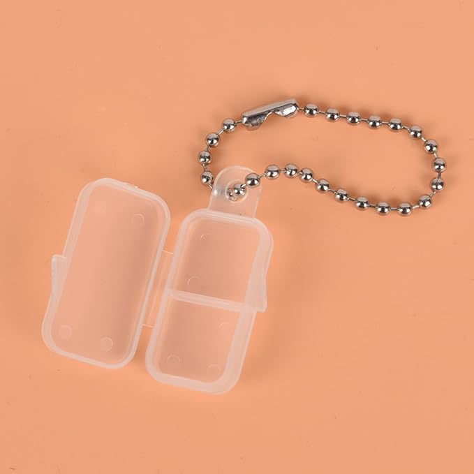 （2pcs/lot） Hearing Aid Battery Caddy - Plastic Button Cell Holder Storage Case with Key Chain