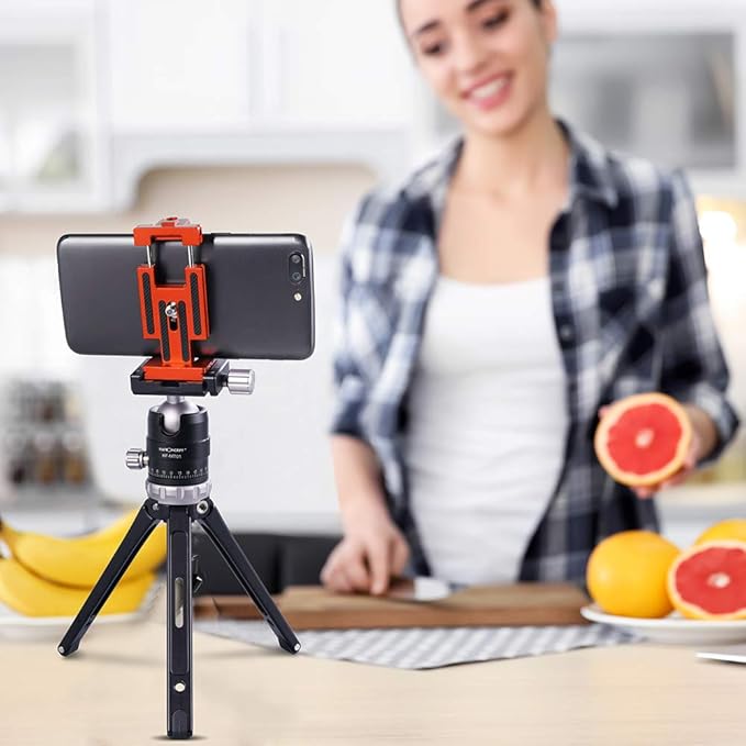 K&F Concept Aluminum Alloy Quick Release Plate with 1/4 Inch Screw for Camera, Cage, Cellphone etc (Orange)
