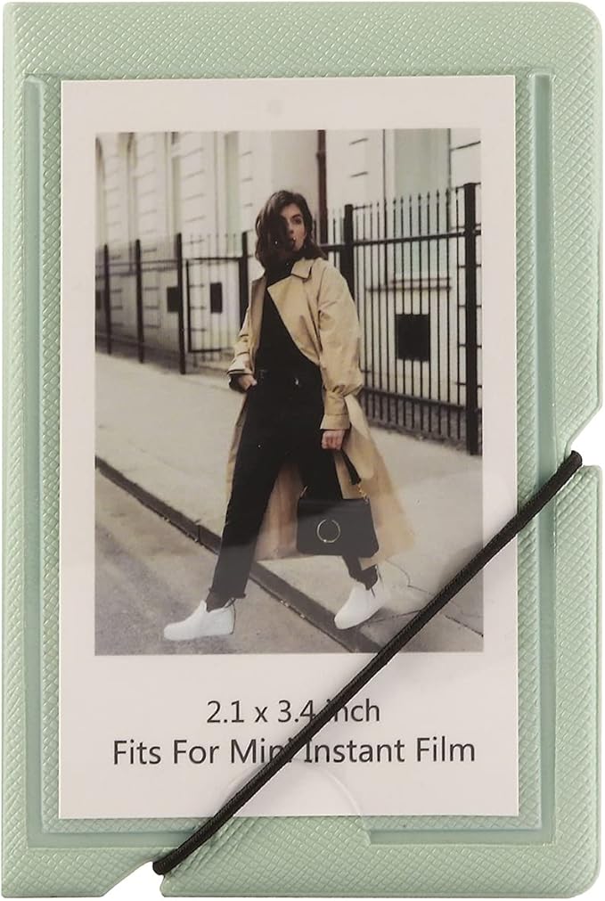 Mini Instant Film Photo Album Holds 28 Photos Fits For Fujufilm instax Mini 11 9 8 8+ 70 7S 90 25,Polaroid Snap PIC-300,Kodak Mini 3 inch Film,Lomography (Mint Green, 1 Pack)