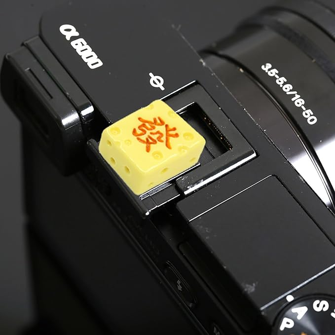 Camera Hot Shoe Cover, Cute Hot Shoe Cap, Hot Shoe Protector Compatible with Sony Fujifilm Fuji Canon Nikon Pentax Leical Panasonic (2pcs Mahjong)