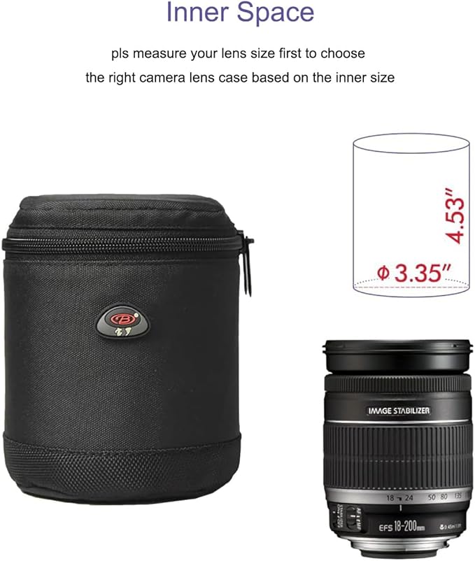 BPAULL Lens Case Lens Pouch Bag Waterproof Shockproof for DSLR Camera Lens for Camera Lens