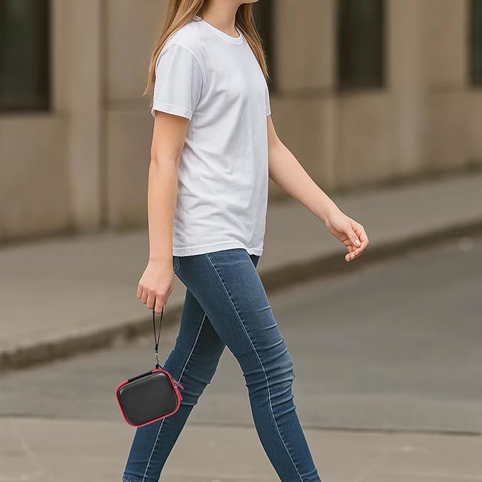 ANKHOH Digital Camera Case for Polaroid Go Generation 2 Gen 2/9035/9071/9070 Instant Mini Camera, Instax Film Cameras Storage with Mesh Pocket for Photo, Stickers (Box Only) (Black)