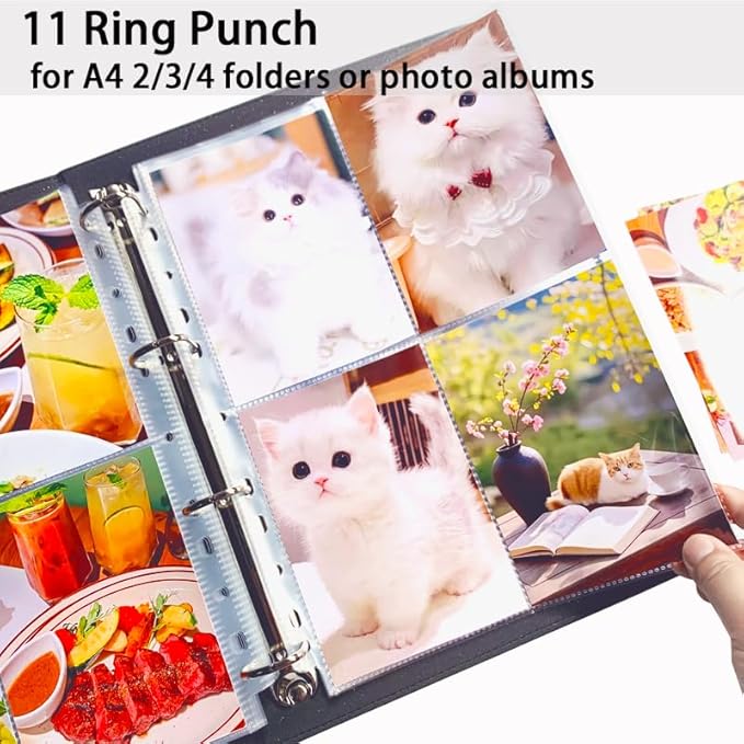 Ultra-Transparent Photo Sleeves Holding 400 Pockets 3.5x5inch Album Refill Pages for 3 Ring Binder, Double-Sided 4 Pocket Pages, Top Loading Sheet Protector Index Card Sleeves 50 Pack