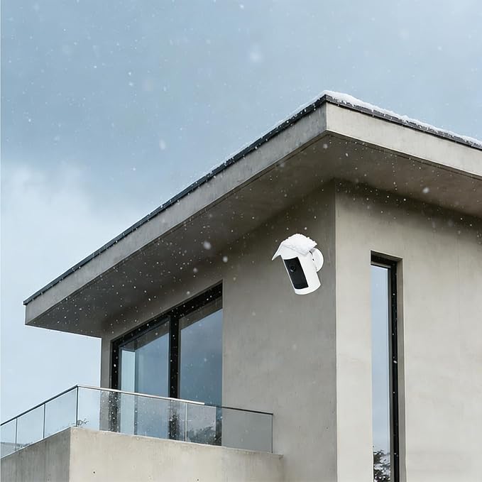 Silicone Cover Compatible with Ring Outdoor Cam Plus(2025 Release),Soft Waterproof & Snowproof Silicone Case,UV & Heat Resistant Sun Rain Shade,White
