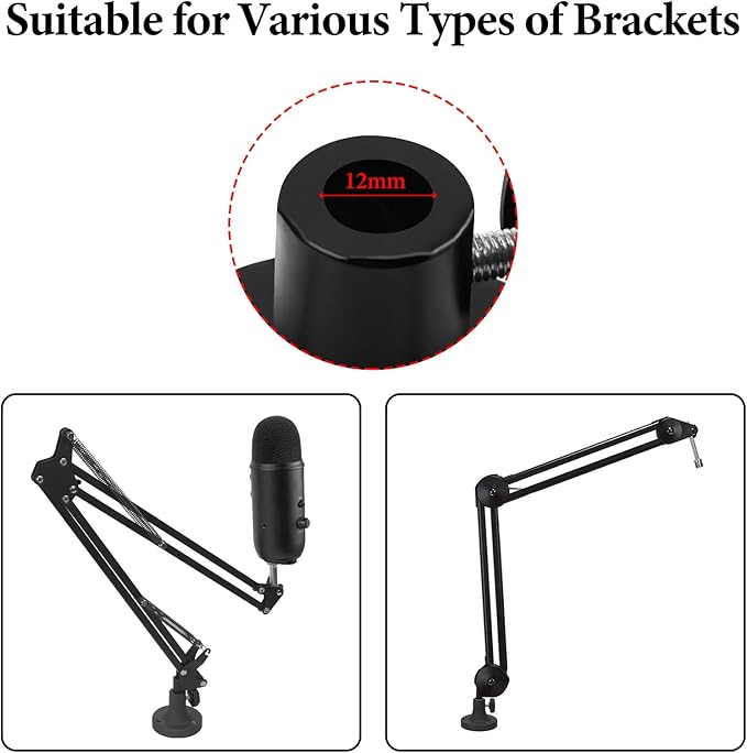 Geekria for Creators Microphone Table Flange Mount Adapter, Metal Table Mount Clamp with Adjustable Interface Aperture Compatible with TONOR T20, Aokeo AK-35, InnoGear Microphone Arm