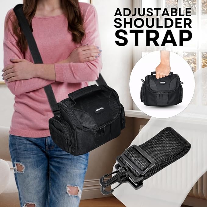 Ultimaxx Medium Carrying Case/Gadget Bag for Sony,Nikon, Canon, Olympus, Pentax, Panasonic, Samsung & Many More SLR Cameras & Camcorders