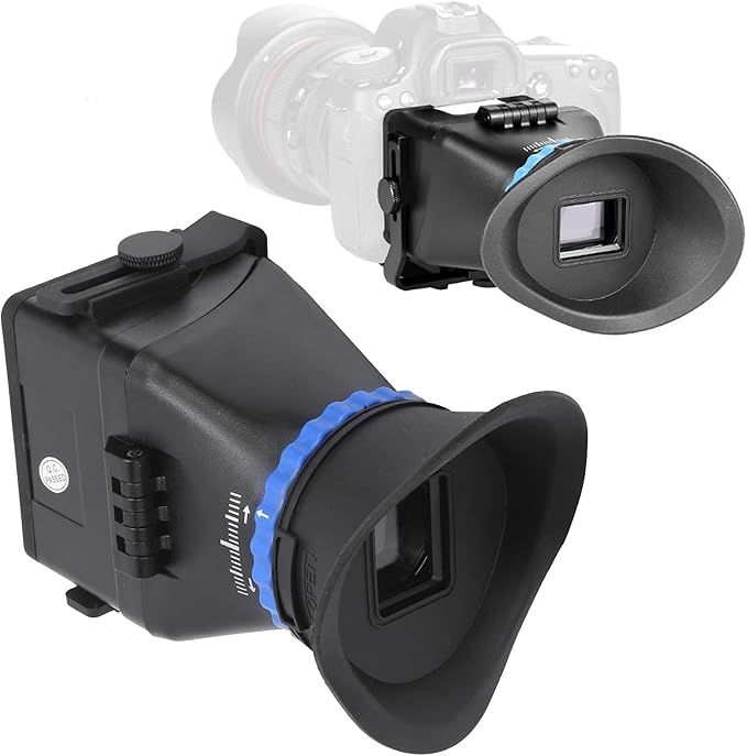 Zyyini Camera Viewfinder, Professional 3.0X Magnification LCD Viewfinder, for Camera Camcorder with 3in/3.2in Screen SLR Viewfinder