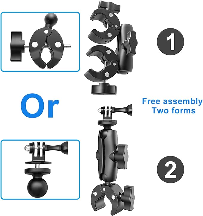 Super Clamp Double Camera Clamp, Crab Plier Clip Bracket Monitor Magic Arm Adapter for Desk Photo Studio Light Stand, Photography Reflector, Photo Boom Stand, Cross Bars, Pole Stick Shoot Accessories