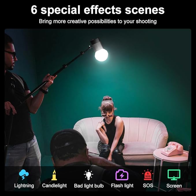 LUXCEO Portable LED Video Light 40W Metal Mini COB LED Bi-Color 2500K-6500K CRI≥95 TLCI≥97 Built-in 5000mAh Battery Photo Studio Light Handheld Spotlight Magnetic Attachable Reflector & Softbox