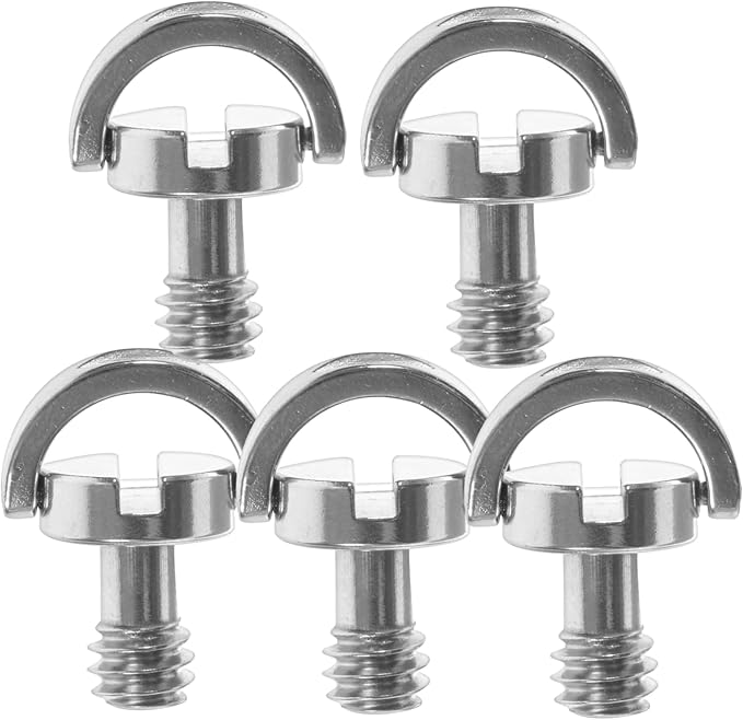 Gadpiparty 5pcs Camera Mounting Screws d Ring Screw for Tripod Mount Quick Release Plate Clamp Compatible Qr Plate