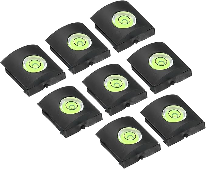PATIKIL Camera Level Hot Shoe Cover, 8 Pack Hot Shoe Bubble Level Cap Hot Shoe Protector Suitable for Nikon for Fujifilm for Pentax DSLR/SLR Camera, Black