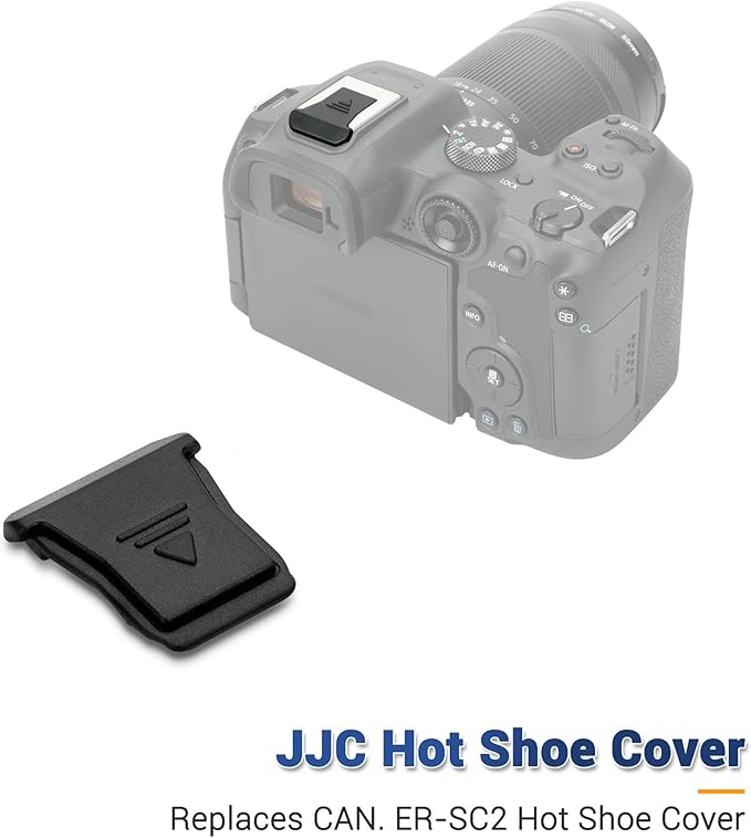 JJC 2Pack Hot Shoe Cover Cap Protector for Canon EOS R50 R10 R8 R7 R6 Mark II R5 Mark II R5C R3 Camera, Replaces Canon ER-SC2 Hot Shoe Cover